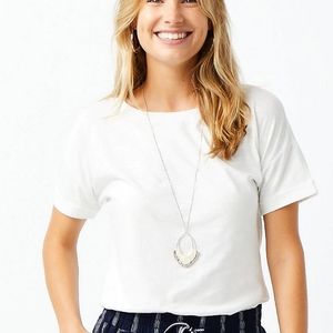 Calvin Klein NWOT White Cuffed Sleeve Blouse Size XS